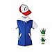 Costume Hoodie Cosplay Jacket Gloves Hat Sets for Trainer (Blue,Small)