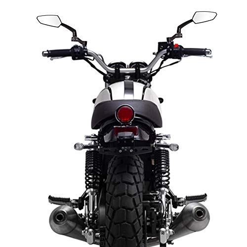 Evermotor Universal Motorcycle Mirrors with M8 M10 Clockwise and Counter Clockwise Threaded Bolts for ATV Scooter Cruiser Roller Kawasaki Yamaha Suzuki Honda