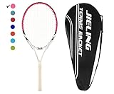 Pink Junior Strung Jieling Tennis Racquet For Girls, Including Black Bag(Pink)