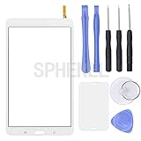SPHENEL Digitizer Touch Screen for Samsung Galaxy Tab 4 8.0 T330 T337A T337T T337V (No Earpiece Hole - White)