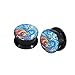 Longbeauty 6Pairs Mixed Patterns Punk Acrylic Screw Tunnel Stretcher Ear Stretcher Kit Piercing 8MM
