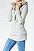 CUPSHE Women's Grey Long Sleeve Shawl Collar Hooded Sweater Small