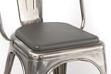 Rounded Seat Cushion for Metal Bar Stools or Kitchen Chairs, Gray