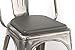 Rounded Seat Cushion for Metal Bar Stools or Kitchen Chairs, Gray (Chair/Stool Sold Separately)