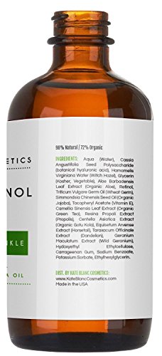 Retinol Serum 2.5% with Hyaluronic Acid & Vitamin E for Face, Acne Scars, Dark Spots by Kate Blanc. Professional Anti-Aging Topical Facial Serum, Anti-Wrinkle, Reduce Appearance of Fine Lines (1oz) - Thumbnail 7