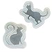 2 pcs/Set Small Cat Polymer Clay Silicone Mold,Crafting, Resin Epoxy, Jewelry Pendant Earrings Making, DIY Mobile Phone Decoration Tools,Semi-Transparent