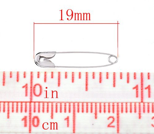 Dealglad Exquisite Small 19mm Metal Sewing Clothing Accessories Trimming Fastening Safety Pins (Silver, 1000Pcs)