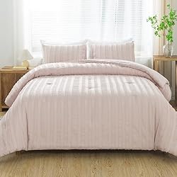 Andency Pink King Size Comforter Set, 3 Pieces Boho