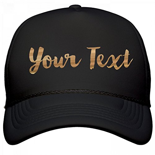 Custom Metallic Print Hat: OTTO Solid Snapback Trucker Hat