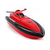 TOYEN Electric RC Boat Remote Control Boat for Kid- Red (The Motor and Paddle Only Works in Water.)