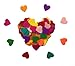 Hyamass 300pcs Multicolor Mini Felt Flower, Heart & Star Embellishments | Non-Fraying Craft Supplies for DIY Decorations, Scrapbooking, Home Decor (Assorted Colors)