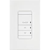 SensorSwitch Switchpod Push Button Dimming Light Switch with Multi-Way Operation, Supports Up to 9 Devices, 0-10V Dimmer Switch for Commercial Spaces, Includes Screwless Wall Plate, White