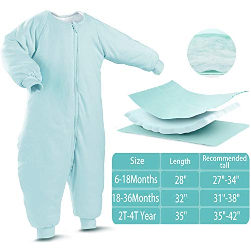 RESTCLOUD Baby Sleep Bag with Feet Winter, Wearable Blanket with Legs