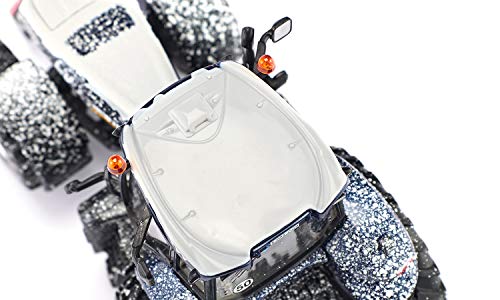 Siku 3220, Weihnachtstraktor New Holland T8.390, 1:32, Metall/Kunststoff, Blau, Inkl. Weihnachtsmann-Fahrer, Anhängerkupplung, Öffenbare Motorhaube – Bild 6
