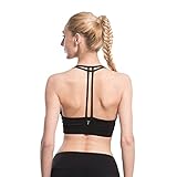 Women's Double Lined T-Back Wirefree Yoga Sports Bra