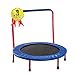 JumJoe Kids Trampoline - 36 inch, with Handle Bar, Safety, Portable - 1 Year Warranty (Red) with Safety Pad