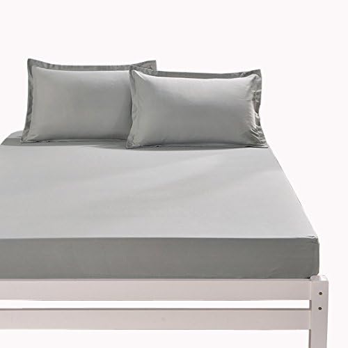 71"79" Mattress Protector Cover Elastic Mattress Pad Bedding Cover With 2pcs Pillowcase (Gray)