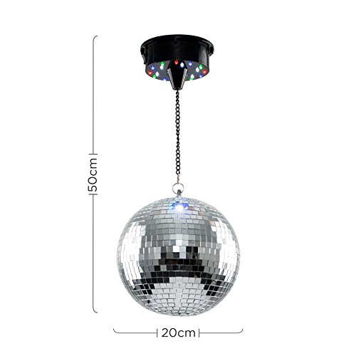 Novelty Rotating Motorised Battery Operated Multi Coloured Disco Mirror