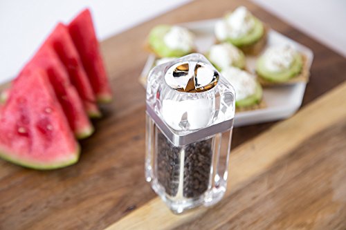Cole & Mason Kempton Pepper Grinder and Shaker Combo Mill - Mill Includes Premium Sea Salt and Peppercorns