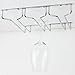 Huji Durable Under Cabinet Stemware Rack Storage Organization (1 Pack, Chrome)