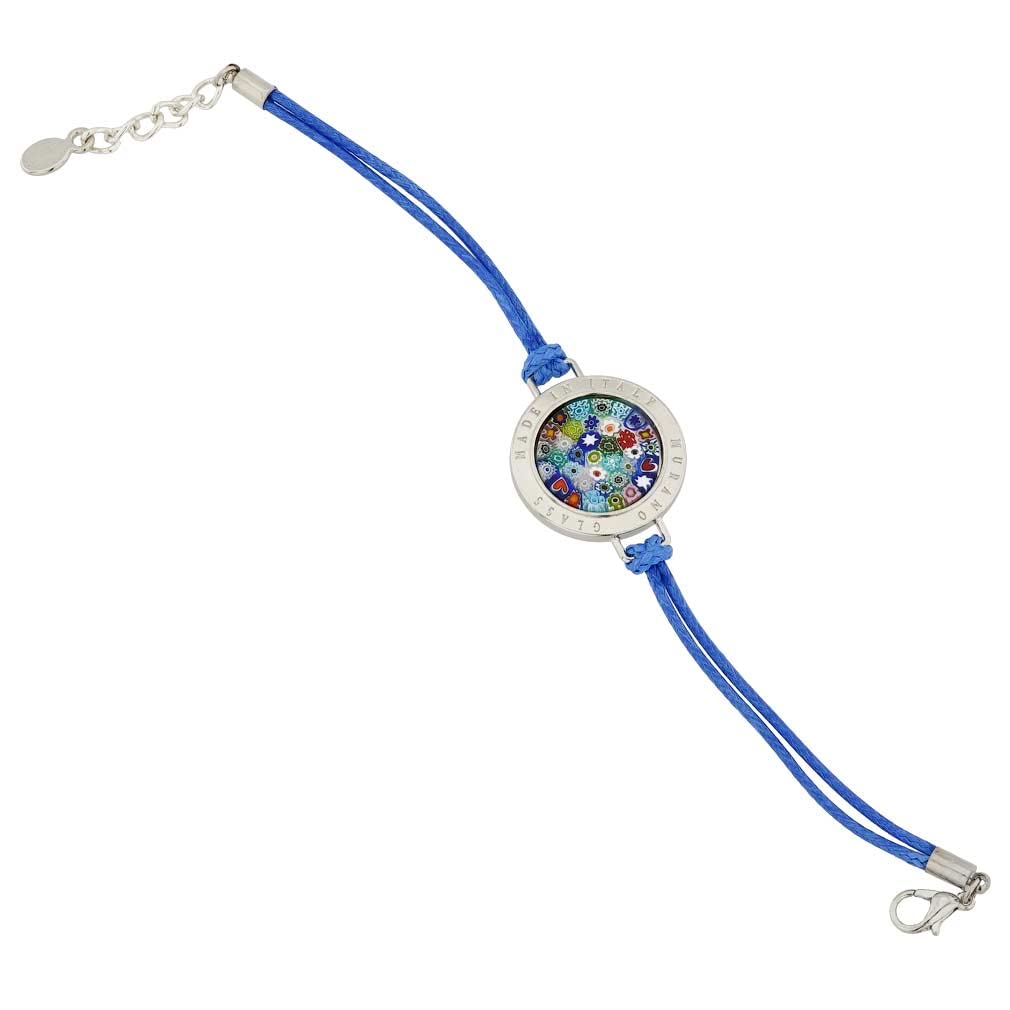 Glass Of Venice Lauretta Murano Glass Millefiori Bracelet - Blue