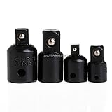 NJPOWER 4Pcs 1/2" 1/4" 3/8" CRV Drive Socket