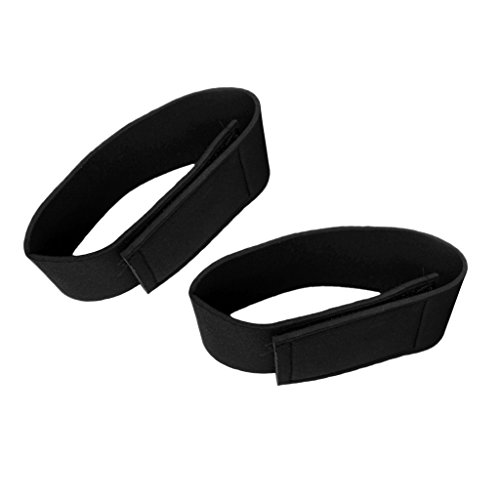MonkeyJack 2 Pack Magic Self-adhesive Stretchable Ankle Pant Garters for Waders Fly Fishing Riding Hunting Black - Thumbnail 5