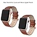 SWEES Leather Band Compatible for iWatch 38mm 40mm, Genuine Leather Replacement Strap Rose Gold Buckle Compatible iWatch Series 6 5 4 3 2 1 Sports & Edition Women And Men, Deep Brown