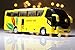 Utopia Home 7 Inch Die Cast Toy Bus with Light and Pull-Back Function - Illuminating Yellow Color (Scale 1:32)