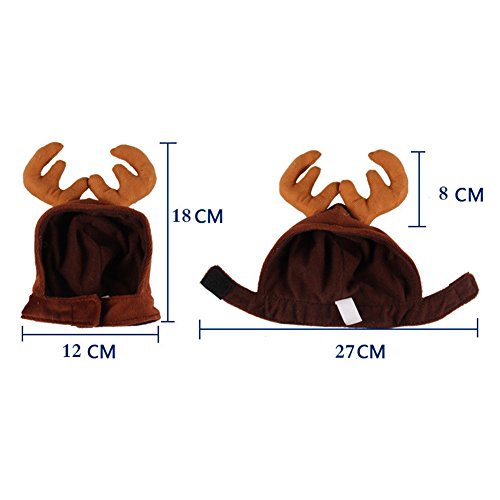 Jocestyle Holiday Antler Headband Pet Dog Cat Hat Puppy Christmas Holiday Cosplay Costume Coffee - Image 7