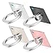 4Pcs Easy Grip Universal Smartphone Aluminum Ring Phone Holder Finger Loop Detachable Mobile Stand Holder (Silver, Black, Gold, Rose Gold)