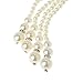 qnprt 1920s Gatsby Beads Necklace Faux Ivory Pearl Cream Extra Long