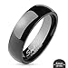 STR-0003 Stainless Steel Shiny Polished Black Plain Band Ring; Comes with Free Gift Box (8)