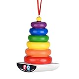 Department 56 Fisher Price Rock-A-Stack Ornament, 3.3-Inch