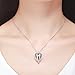 BAMOER Sterling Silver Pendant Angel Wings Feather Heart Locket Necklaces,Not Included Pearl