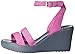 crocs Women's Leigh Wedge, Wild Orchid/Charcoal, 8 B(M) US