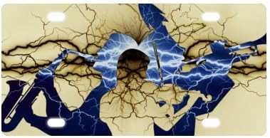 Music License Plate with Beautiful Design-12" X 6" inches