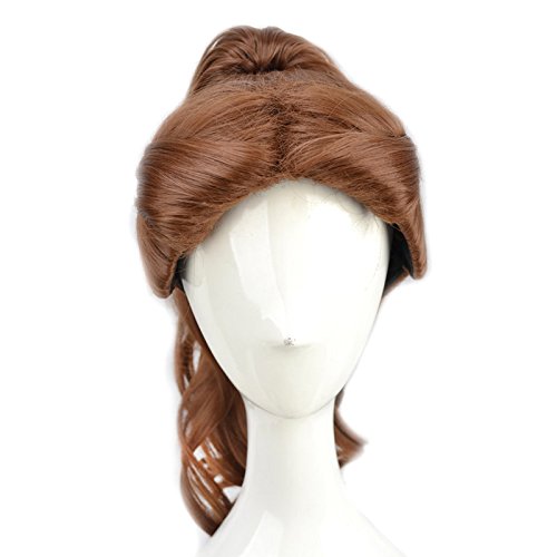 Yuehong anime women s long big wavy brown cosplay wigs with ponyt…