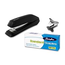 Swingline Stapler 3-in-1 Set, Includes Stapler, Stapler Remover and 5000 Count Staples, Antimicrobial, Black (S70754551H)