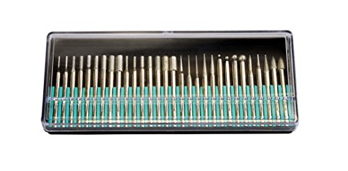 SE 8230DD40 30-Piece Set of Assorted Diamond Burrs, 400 Grit