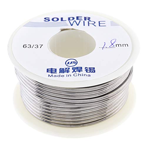 ChgImposs 63/37 Tin Lead No-clean Rosin Core Solder Wire with 2% Flux and Low Melting Point for Electric Soldering Iron and DIY (100g, 1.8mm)
