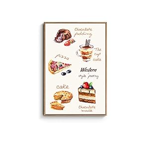Framed Canvas Wall Art for Living Room, Bedroom Tasty Food Canvas Prints for Home Decoration Ready to Hanging - 16x24 inches