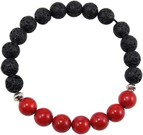 Volcanic Natural Lava Yoga Meditation Healing Wrist mala Bracelet CL-13