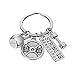 Sports Party Favor Keychains Fitness Gym Keyring with Quotes Dumbbell and Kettlebell Engraved Strong is Beautiful Pendant Keychain