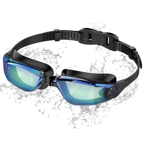 Ambienden Swimming Goggles Men Women for Adults – Anti-Fog HD Lenses, UV Protection, Waterproof, Suitable for Training, Competition and Swimming Pool – Unisex Swimming Goggles with Secure Fit