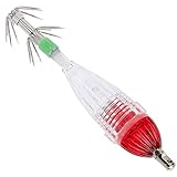 Alomejor Luminous Squid Jig Hooks Red Light Color
