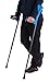 ErgoTech Lightweight Forearm Crutches By FDI (Size: 4'4-6'7) 1 Pair/2 Crutches Blue