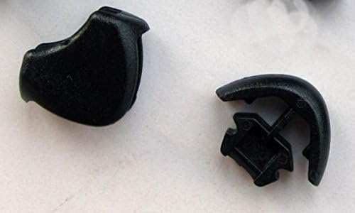 pawong Zip Clip Zipper Rope handle tail Pulls End Lock Fish Paracord DIY, 50 sets black plastic