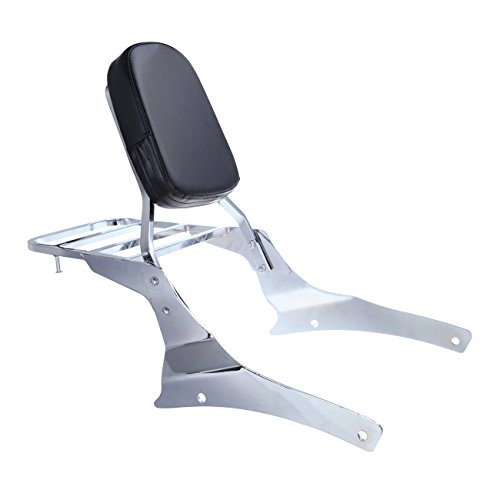 Ridgeyard Modern Motorcycle Detachable Backrest Sissy Bar Luggage Rack for 2001-2014 Suzuki Vl400 C800 C 2005-2014 C50