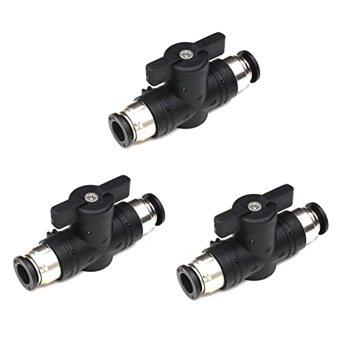 CEKER 5/16 Push Connect Pneumatic Ball Valve - 5/16 inch Tube Quick Connect Straight Union Air Flow Control Valve - 3Pack at Amazon